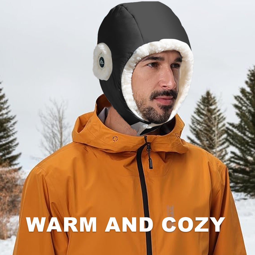 GUSTAVE Winter Ski Hat Thermal Riding Hat Fleece Liner Winter Cap with Earflap & Chin Belt Fashion Outdoor Sport Winter Hat for Men Women