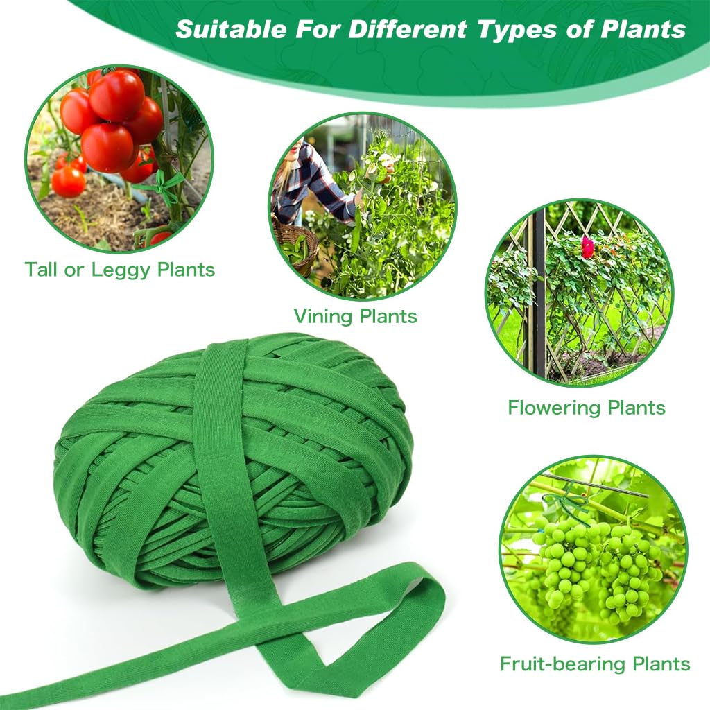 HASTHIP 2pcs Gardening Cloth Ties 98.4Ft Per One Cloth Ties Stretchy Fiber Acrylic Fiber Ties Temporary Ties Gardening Fabric Ties for Climbing Plants, Bundling
