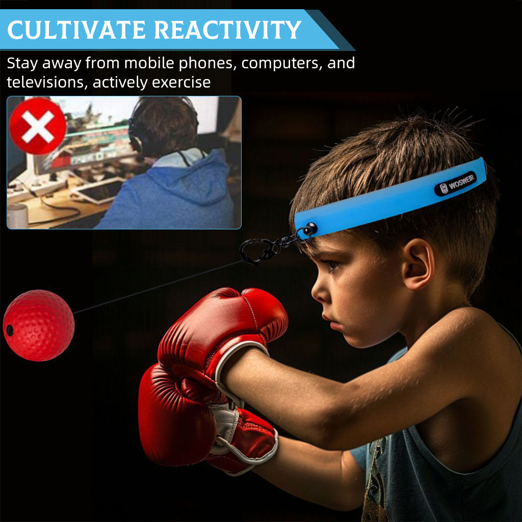 Proberos Boxing Reflex Speed Ball Training Device Head Wear Adult Reflex Ball Punch Bag Trainer Boxing Trainer Home Workout Gear Stress Relief Targeting Concentration Training Boxer's Training Device