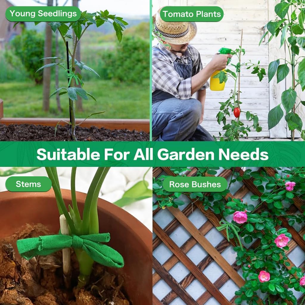 HASTHIP 2pcs Gardening Cloth Ties 98.4Ft Per One Cloth Ties Stretchy Fiber Acrylic Fiber Ties Temporary Ties Gardening Fabric Ties for Climbing Plants, Bundling