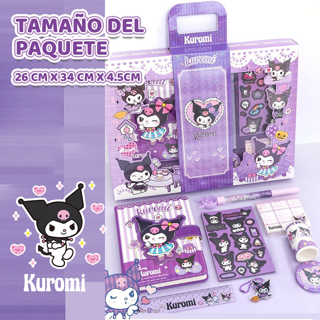 HASTHIP Kuromi Stickers, Vinyl Waterproof Washi Tape Set for Laptop, Water Bottle, Travel Case, Phone, Skateboard, Scrapbook - Kawaii Stickers for Kids, Adults, Teens, Girls