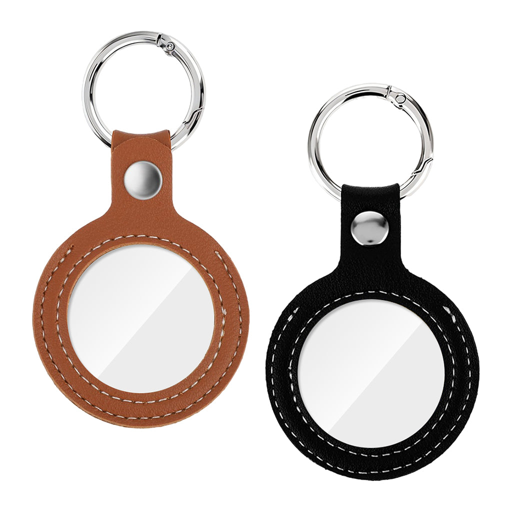 PALAY 2Pcs Coin Holder Keyring 40mm Dia PU Token Coin Holder Keyring Creative Token Currency Collectiable Luck Coin Holder Keyring Couple Gift Keyring Key Organizer