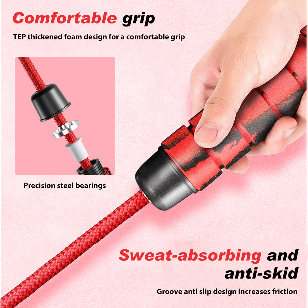 Proberos 16ft Multi People Jumping Rope for 2-3 People Adjustable Nylon Woven Skipping Rope with Rope Protector Anti-Slip Handle Design Multiplayer Team Group Jump Rope