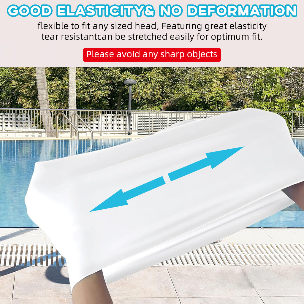 Proberos Long Hair Swim Cap - Swimming Caps for Women Men - Extra Large Swim Caps - Waterproof Silicone Swim Cap - Dreadlocks Braids Afro Hair Extensions Weaves, White