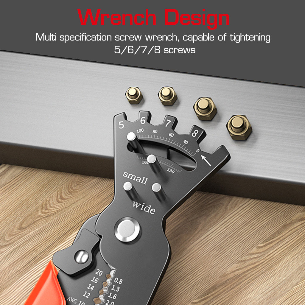 Serplex Wire Stripper Multifunctional Wire Cutter Wire Stripper and Cutter Cable Stripping Tool Crimping Tool Wrench Tool Electric Cutting Plier Wire Crimping Tool for Terminals, Wire Cables, Screw