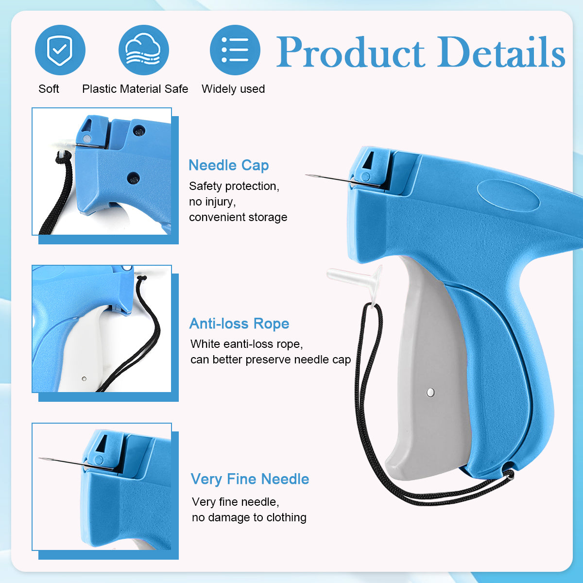 HASTHIP Quick Clothing Stapler Handheld Sewing Machine Quilt Tacking Gun Micro Stitching Machine Tagging Stitch Tool Kit for Clothing, Quilting, Tailoring