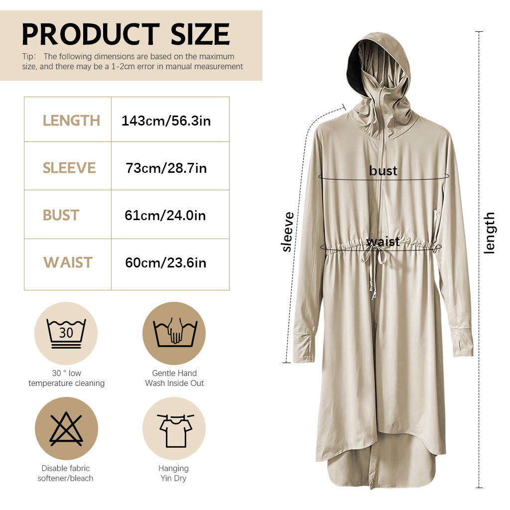 SANNIDHI Women's UPF50+ Sun Protection Hoodie Jacket Long Sleeve Swim Beach Cover Up Lightweight Zip Hiking Shirt Suit Coverups Quick Dry SPF Sun Jacket