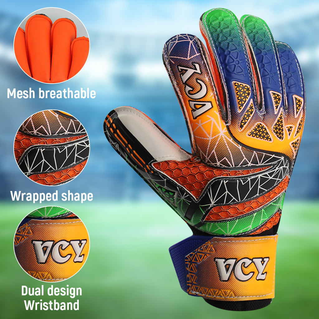 HASTHIP Soccer Gloves, Goalie Gloves, Goalkeeper Gloves with Fingersave, Ultimate Grip Football Goalie Gloves with Strong Receiver, American Football for Men, Boys, Youth, Adult, Kids