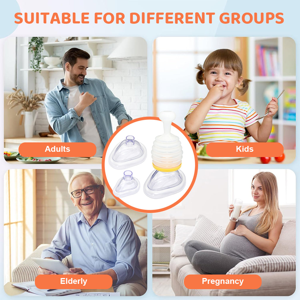 HANNEA Choking Rescue Device, Anti Choking Device for Kids and Adults, Portable Emergency Airway Suction Device for Home & Travel