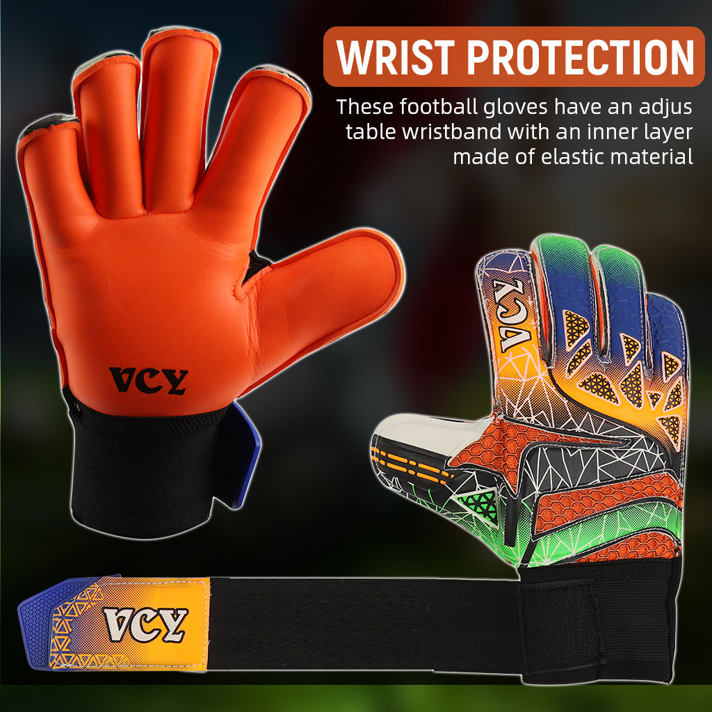 HASTHIP Soccer Gloves, Goalie Gloves, Goalkeeper Gloves with Fingersave, Ultimate Grip Football Goalie Gloves with Strong Receiver, American Football for Men, Boys, Youth, Adult, Kids