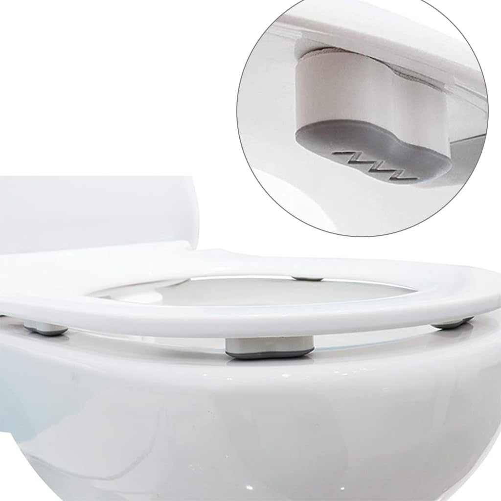 Serplex 4Pcs Toilet Seat Sanitary Bumpers Universal Toilet Seat Bumpers Replacement Strong Adhesive EVA Toilet Seat Sanitary Bumpers