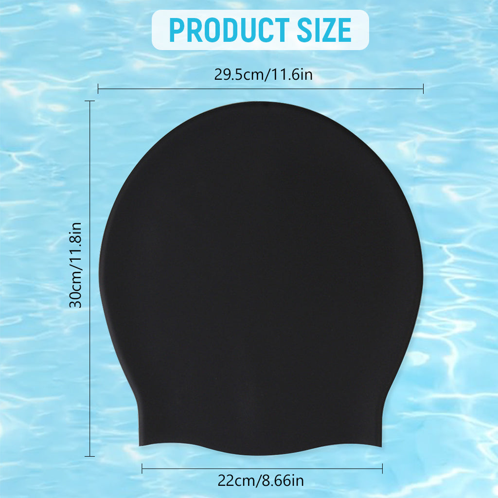 Proberos Long Hair Swim Cap - Swimming Caps for Women Men - Extra Large Swim Caps - Waterproof Silicone Swim Cap - Dreadlocks Braids Afro Hair Extensions
