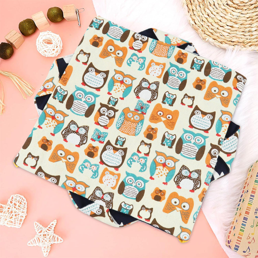 Qpets Hamsters Hammock for Cage Saggy Hammock Cartoon Print Cotton 3-Layer Hamsters for Hiding, Resting Sleeping Hammock for Guinea Pig, Dwarf Hamster