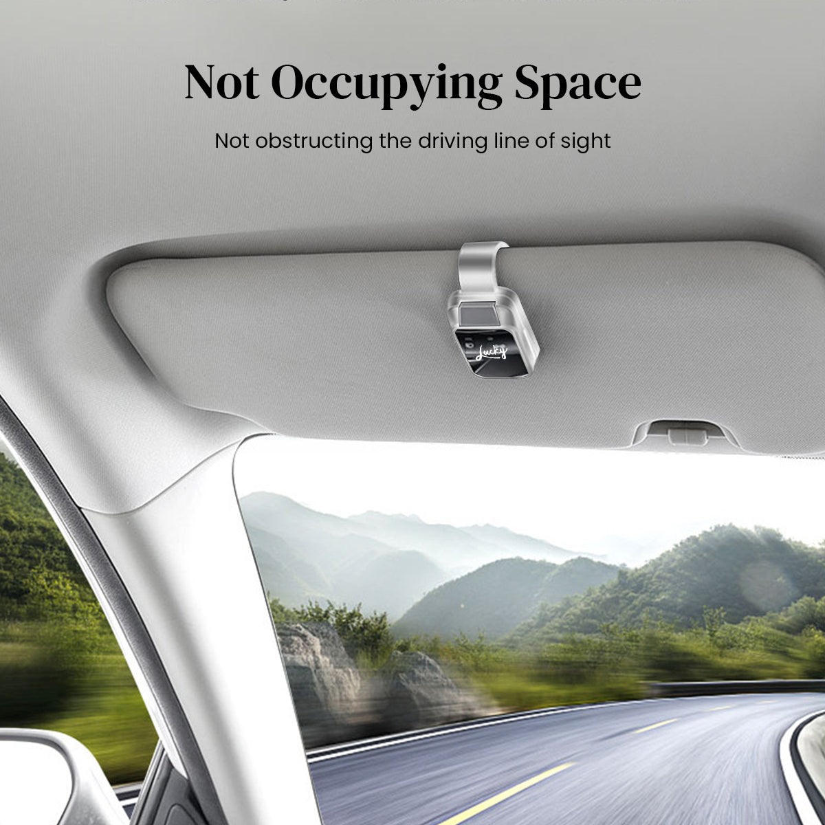 STHIRA® Universal Car Sunglasses Holder Sunglasses Clip Holder for Car Sun Visor Secure Lock Sunglass Holder with One-Button Unlock, Anti-Scratch Sponge, Space-Saving Sunglass Holder for Car