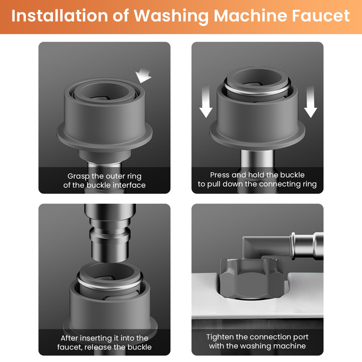 HASTHIP 9.84Ft Water Pipe for Washing Machine Replacement Water Hose Water Inlet Hose Universal Quick Snap On Water Inlet Hose Rugged Thicken PET Washing Machine Hose