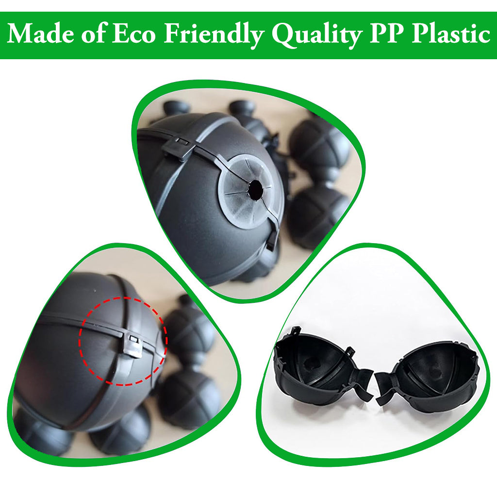HASTHIP 6 Pcs Plant Rooting Ball - Plant Root Grow Box - Reusable Plant Rooting Grow Propagation Ball - Garden Grafting Tools for Indoor/Outdoor Plants - Air Layering Plant Propagation Ball (Black)