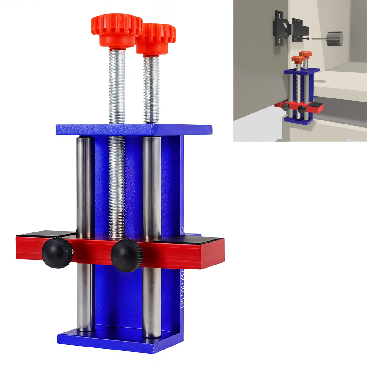 Serplex Cabinet Door Clamp Holder Wooden Cabinet Door Installation Jig Rugged Metal Cabinet Door Mounting Tool Cabinet Adjustable Door Installation Support Universal Kitchen Cabinet Door Lifting Tool