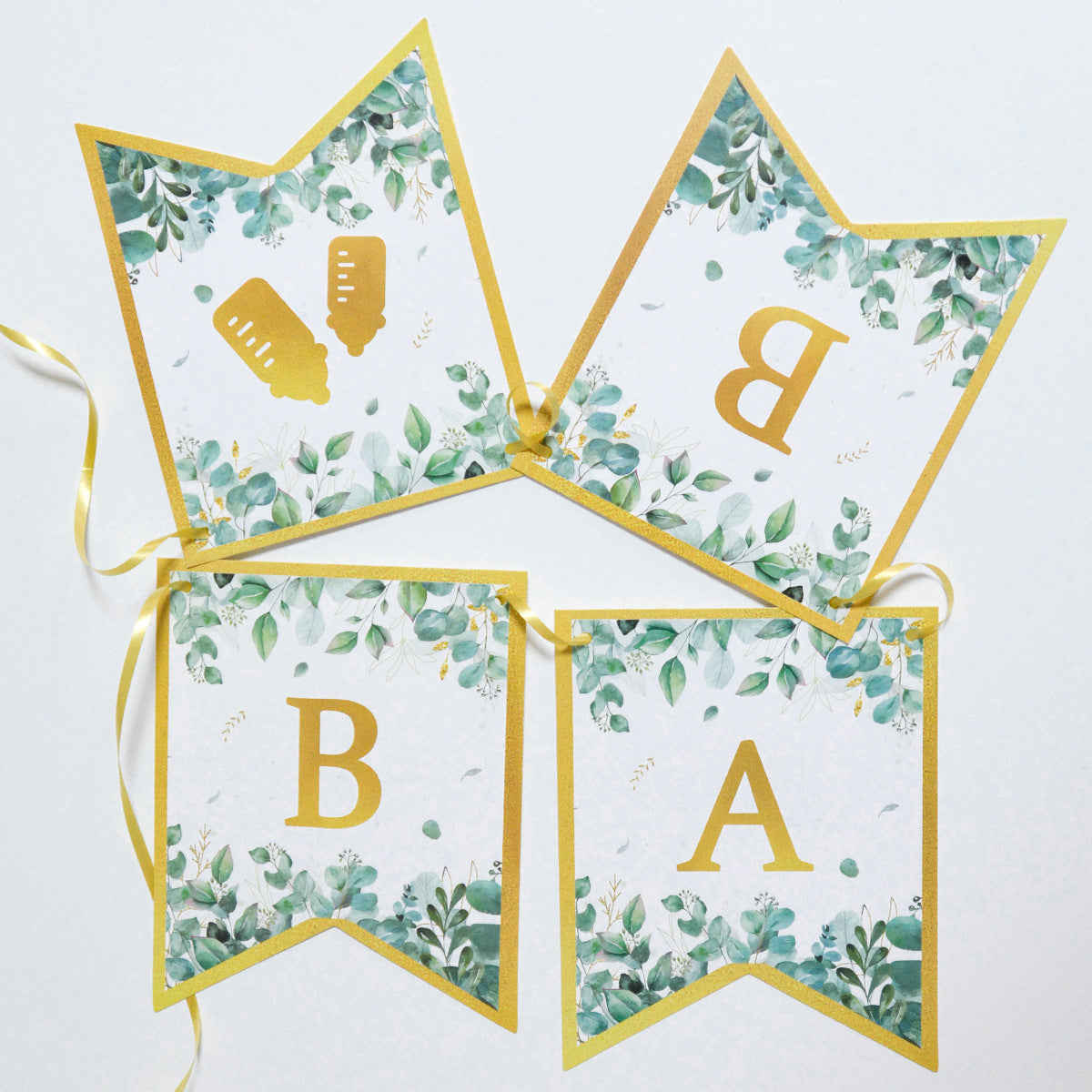 PATPAT Welcome Baby Decoration, Welcome Baby Girl Decoration Kit and Welcome Baby Boy Baby Shower Party Wall Decor Party Decorations - Golden Letter-Printing Baby Welcome Home Decoration Kit