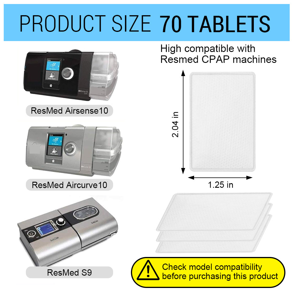 HASTHIP® 70Pcs Filters for CPAP Machine Replacement Cotton Filters Only for ResMed Airsense10/Aircurve10/S9 CPAP Machine.