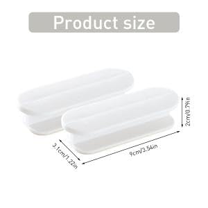 Supvox 6Pcs Self-Stick Instant Cabinet Drawer-Humanity Handle Helper Auxiliary For Kitchen Hotel Office Knobs Window Sliding Door-Wardrobe Self-Stick Push Pull Helper Stick-On (White)