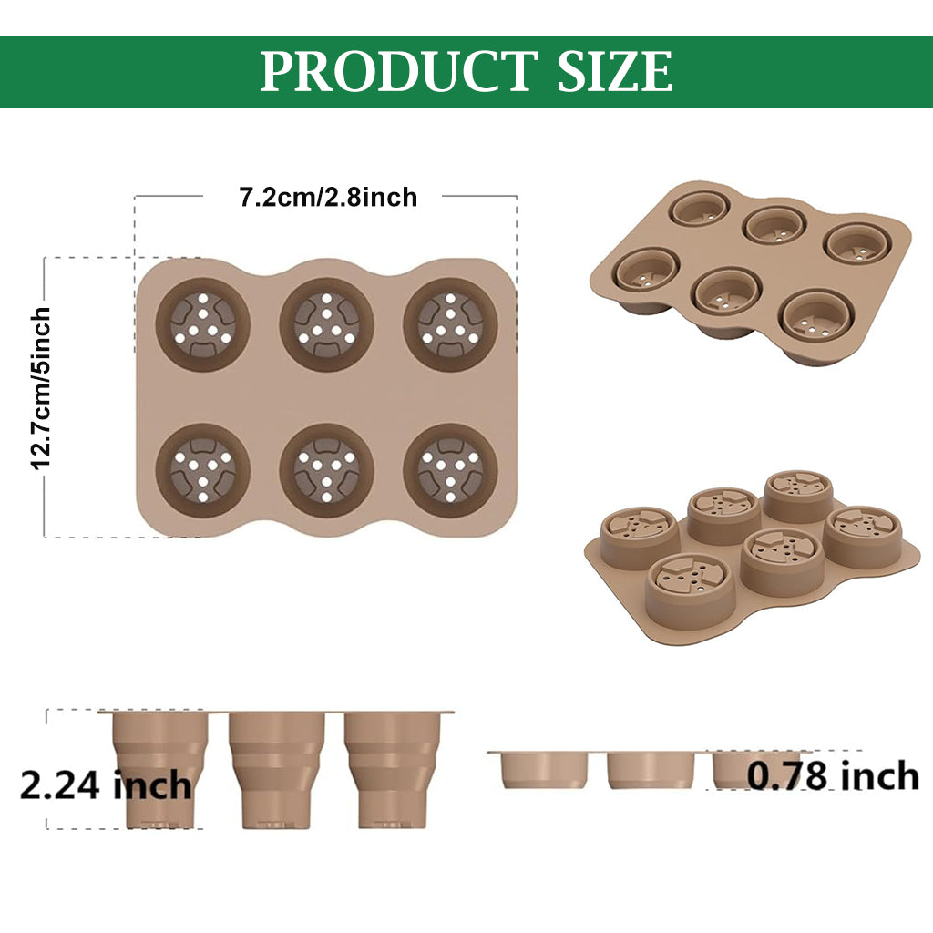 HASTHIP® Silicone Seed Starter Tray 6-Cell Seed Starter Tray Seedling Tray Reuseable Ventilation Seed Propagation Tray Plant Seeds Starter Tray Seeds Nursery Tray
