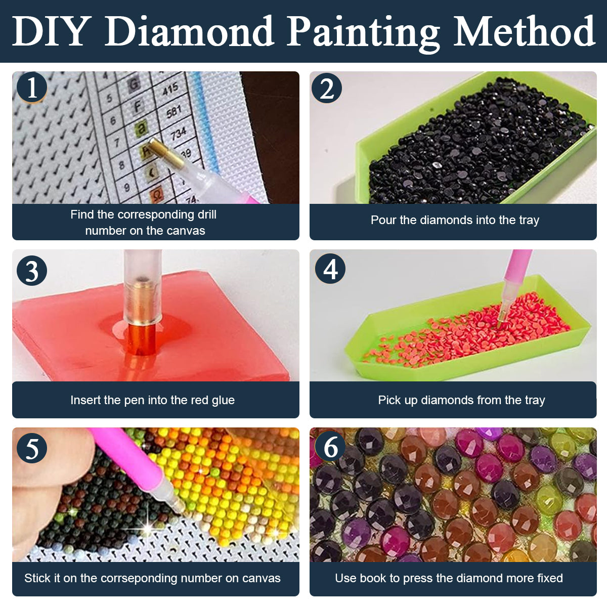 HANNEA Diamond Painting Kit 12x12 inch Grizzly Bear Silhouette Forest Diamond Art Painting DIY Diamond Painting Material Kit for Home Wall Decor Home Gift, with Tools and Accessories