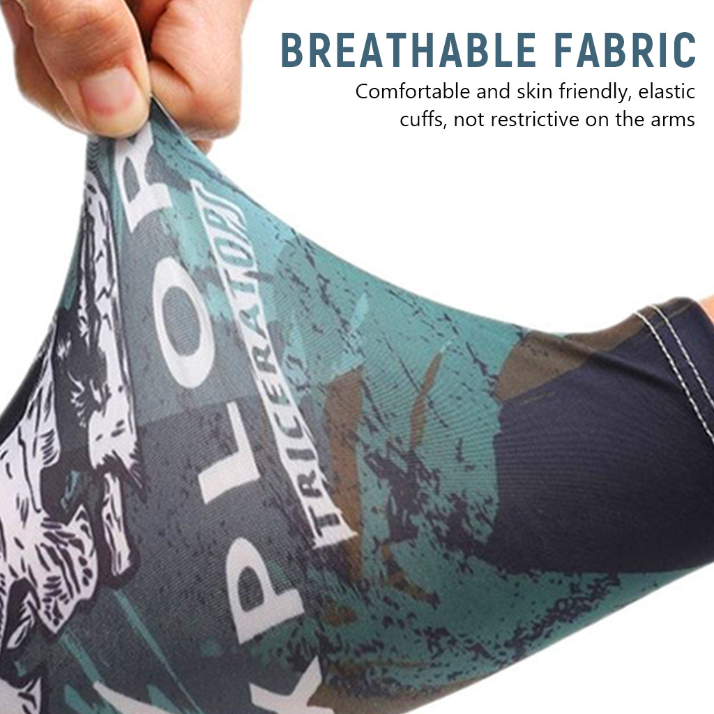 Proberos Riding Face Mask Neck Gaiter & Arm Sleeve Summer UV Protection Cool Breathable Face Mask Fashion Men Women Print Anti-slip Elastic Arm Sleeve Outdoor Sport Gear for Cycling, Hiking, Running