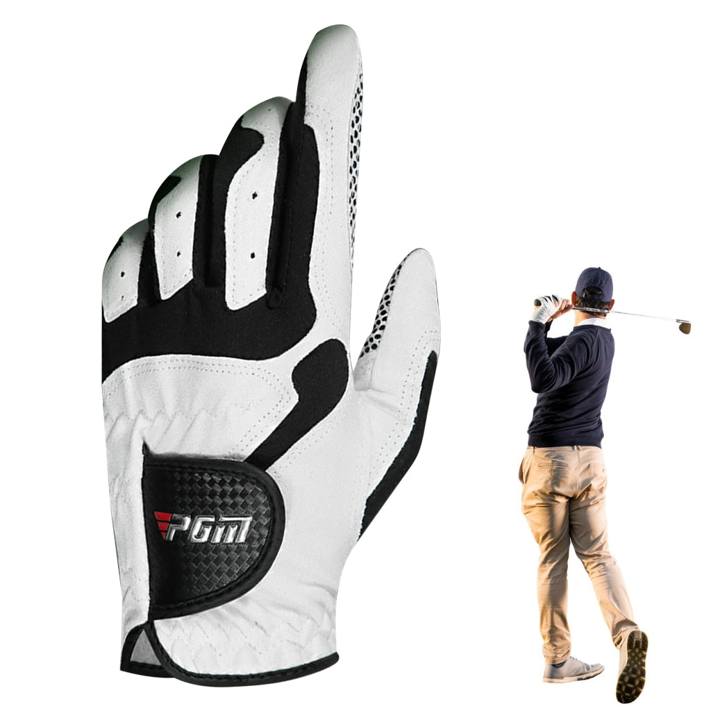 Proberos 1 Pcs Men Left Handed Golf Gloves Male Breathable Golf Sports Mitten High Elastic Gloves Non Slip Mittens Palm Protection Golf Gloves,XL