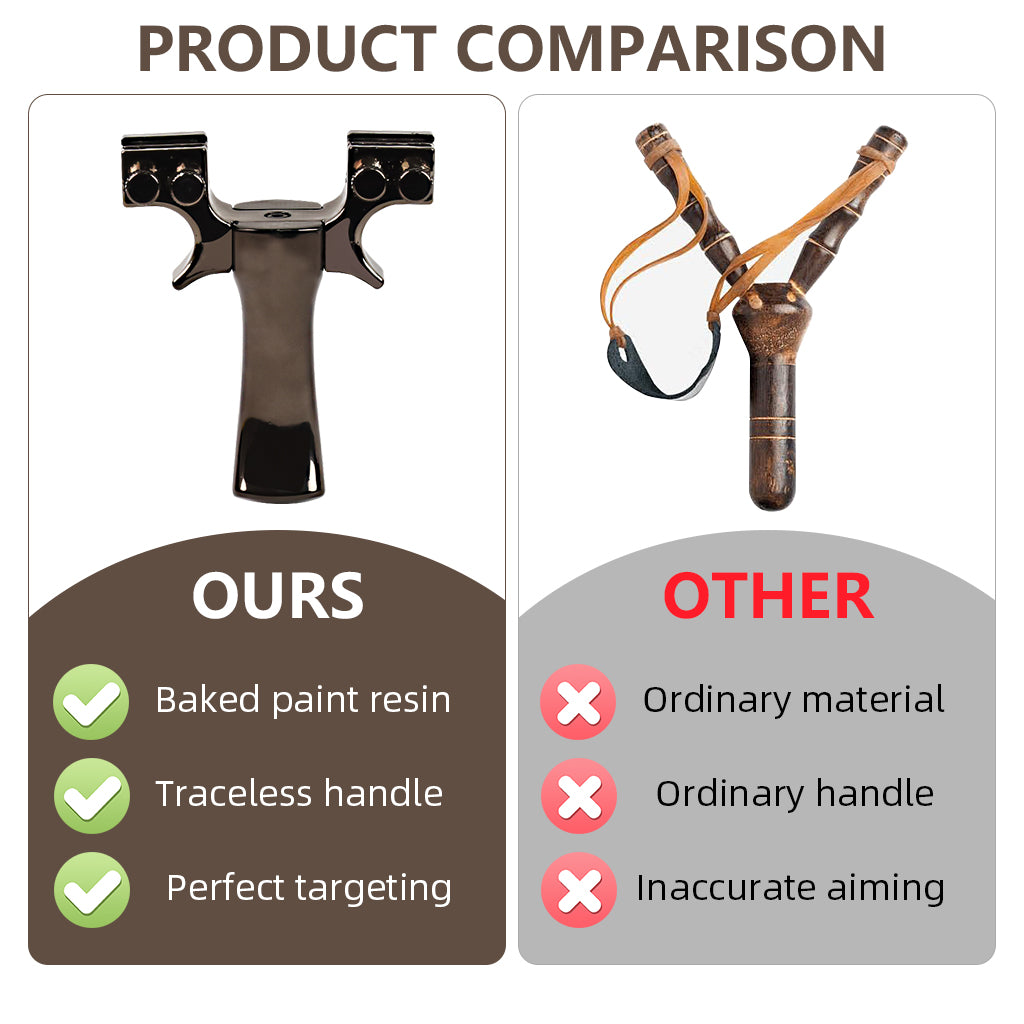 Proberos Adult Sling Shot Toy Outdoor Slingshot with Aimer High Velocity Slingshot Set with 3 Rubber Bands, Resin Lightweight Slingshot for Adults Beginner