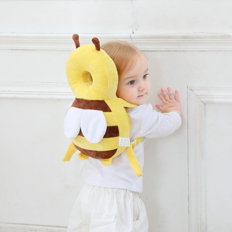 SNOWIE SOFT @ Baby Head Protector and Baby Knee Pads for Crawling,Toddler Baby Walking Head Protection Safety Pads, Adjustable Infant Cushion Backpack for Baby Walkers (Yellow,Beef)