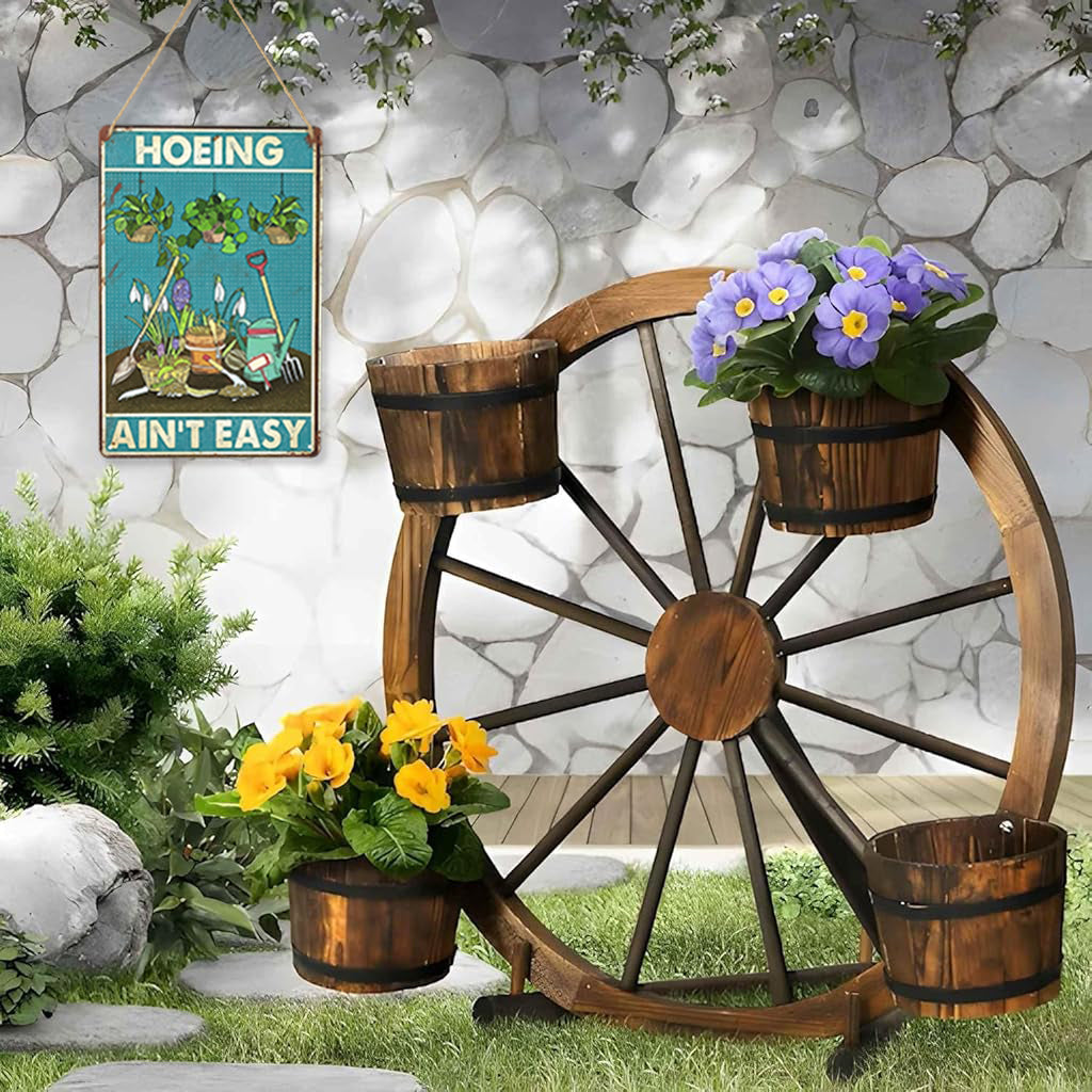 HASTHIP Funny Home Garden Sign - Metal Garden Tin Sign - Garden Wall Decor Items - Retro Poster Wall Hanging Decoration - Gardening Gifts for Plant Lovers - Garden Greenhouse Accessories (20x30 CM)