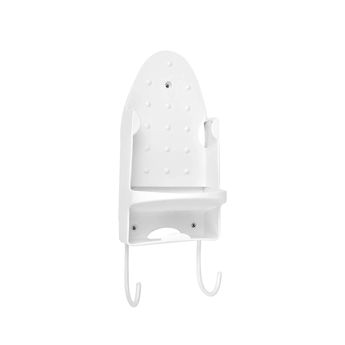 ZIBUYU Holder for Iron Wall Mounted Iron Holder with Cable Organizer and Iron Plate Hook Heat Resistant PBT Holder for Iron, Electric Iron Holder for Home, Hotel
