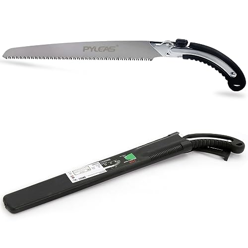 Optifit® Hand Saw Gardening Pruning Powered With Blade Protective Sleeve 13.7 Inches Sk5 Steel Densed Teeth Multi Purpose For Sawing Branches 2PCS