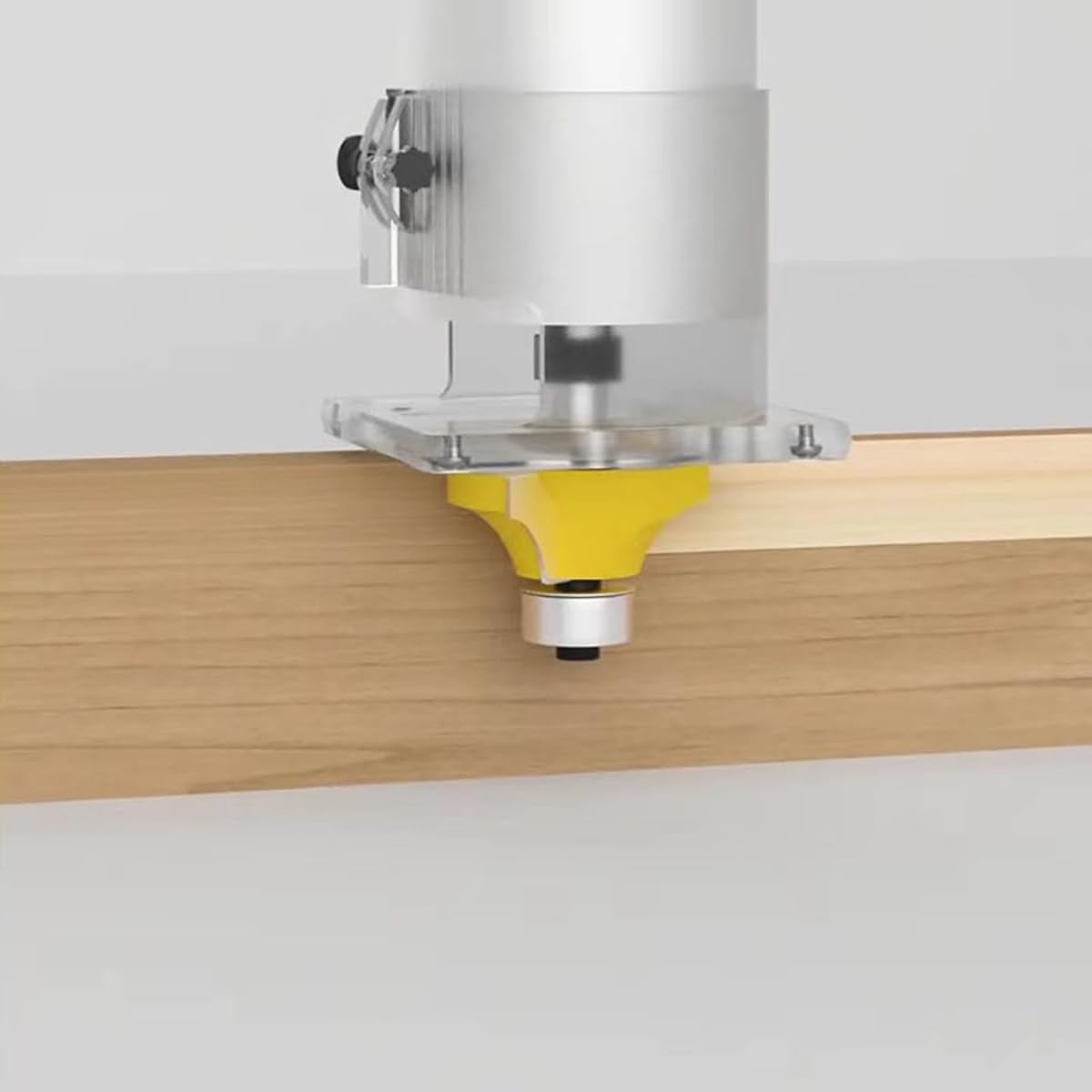 Serplex 4pcs Roundover Router Bit Set, Router Bits For Wood, 6mm Shank, Radius in 1/8