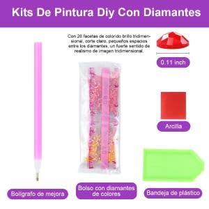 HASTHIP Luminous Princess Diamond Art Painting Kits for Girl 5D Paint with Diamonds Pictures Gem Art Painting Kits Full Drill Diamond Dots Paintings for Beginners, 12x16inch