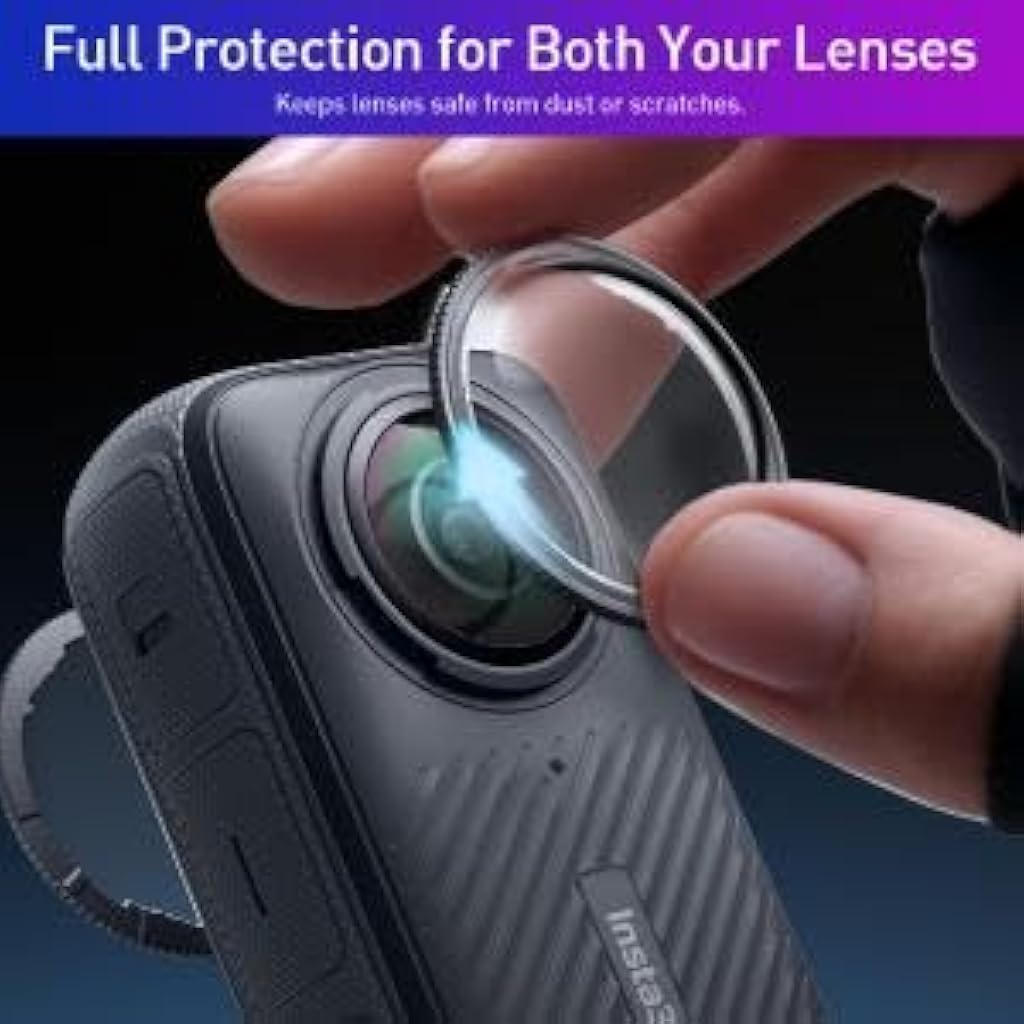 ZORBES Lens Cover for Insta360 X4 Camera Lens Cap HD Lens Cover for Insta360 X4 Camera Lens Protector Dust Proof Anti-Scratch Protective Cover Not Include Insta360 X4 Sports Action Camera