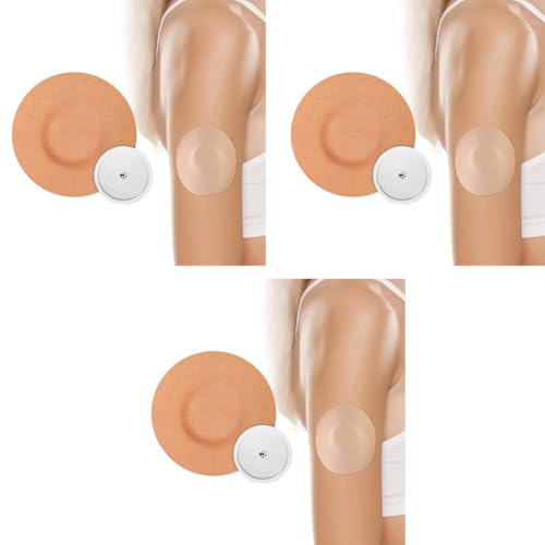 HANNEA® 90PCS Adhesive Tape for Freestyle Libre Sensors Waterproof Precut Sensor Covers Flexible Patch Stickers Pad Enlite Guardian Skin Color