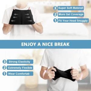 PALAY Black Sleeping Soft Eye Mask To relief stress and Headache with cool Gel for Men and Women