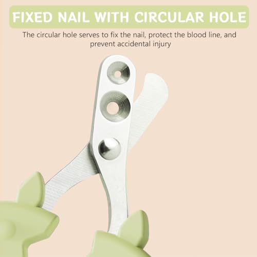 Qpets Cat Nail Clipper Upgrade Dual Hole Pet Nail Clipper Stainless Steel Nail Clipper with Nail File Safety No Hurt Cat Nail Clipper Pet Grooming Tools
