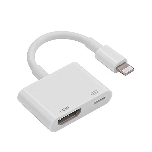 Verilux HDMI Adapter for iPhone, Light-ning to HDMI VGA Adapter 3 in 1 Digital AV Adapter, 4K Digital AV Adapter HDTV Connector for iPhone, iPad, iPod Touch-iOS 9 and Above(Not Work with Paid App)