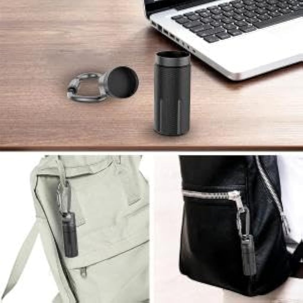 ZORBES Portable Pill Box with Carabiner Waterproof Tight-Seal Travel Aluminum Alloy 3.94 inches Medication Storage Tube Pill Box Carry-on Emergency Medication Case