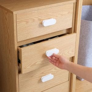 Supvox 6Pcs Self-Stick Instant Cabinet Drawer-Humanity Handle Helper Auxiliary For Kitchen Hotel Office Knobs Window Sliding Door-Wardrobe Self-Stick Push Pull Helper Stick-On (White)