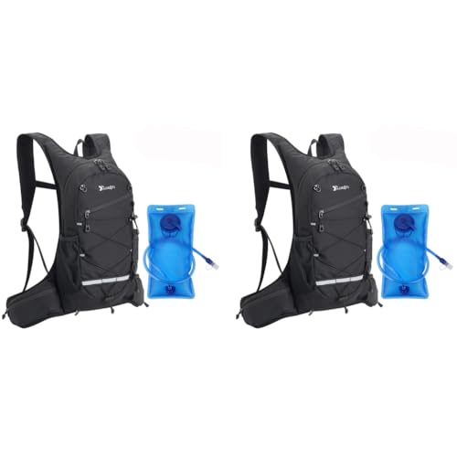 Proberos® Trekking Backpack with 2L Water Bladder Waterproof Travel Pack for Hiking Camping Running Professional for Men Women Kids BPA Free 2 PCS