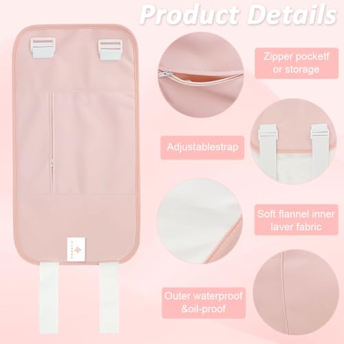 HANNEA® Castor Oil Pack, Oil Pack Wrap for Liver Detox, Reusable & Highly Absorbent Caster Oil Packs Cotton Flannel with Elastic Strap, Pink 3 PCS