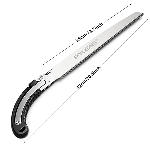 Optifit® Hand Saw Gardening Pruning Powered With Blade Protective Sleeve 13.7 Inches Sk5 Steel Densed Teeth Multi Purpose For Sawing Branches 2PCS