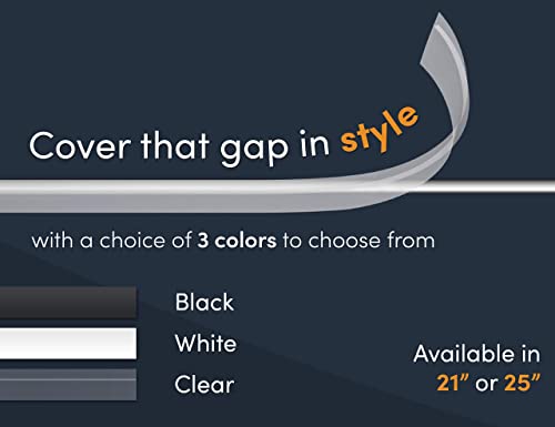 ZIBUYU Silicone Stove Gap Covers, 21'' Heat Resistant Silicone Stove Counter Guard Cabinet Gap Filler Seal the gap between Oven Kitchen Cabinet and Stove Countertop, White