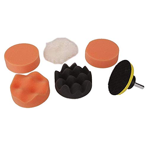 STHIRA Imported Auto Car Drill Adapter with 5Pcs 3 Inch Buffing Pad Kit Polishing Compound