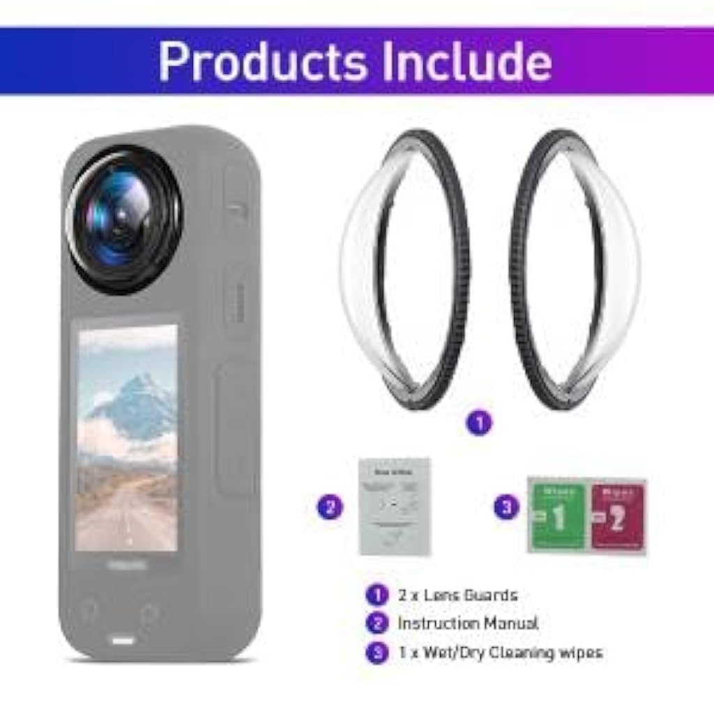 ZORBES Lens Cover for Insta360 X4 Camera Lens Cap HD Lens Cover for Insta360 X4 Camera Lens Protector Dust Proof Anti-Scratch Protective Cover Not Include Insta360 X4 Sports Action Camera