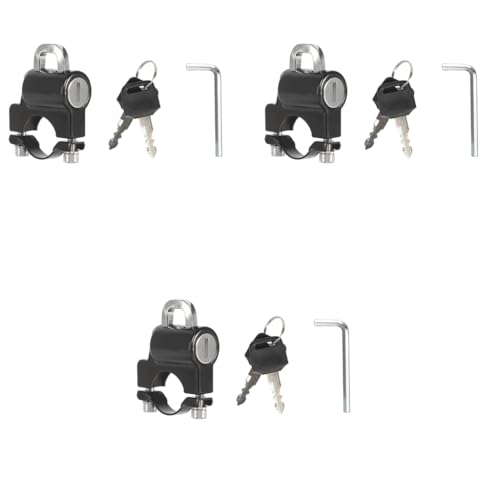 STHIRA® Helmet Lock for Mens Bike 22-28mm Motorbike Accessories Locker Locks for Motorbikes Electric Motorcycle 3 PCS