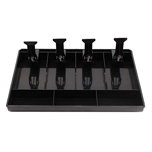ELEPHANTBOAT Black Cash Storage with ABS Raw Material Drawer, Storage for Cash, Register Insert Tray Cash Coin